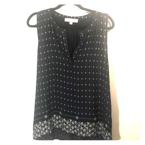 Loft rayon knit navy tank